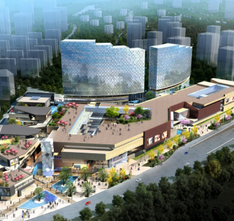 现代商业街景观sketchup模型下载